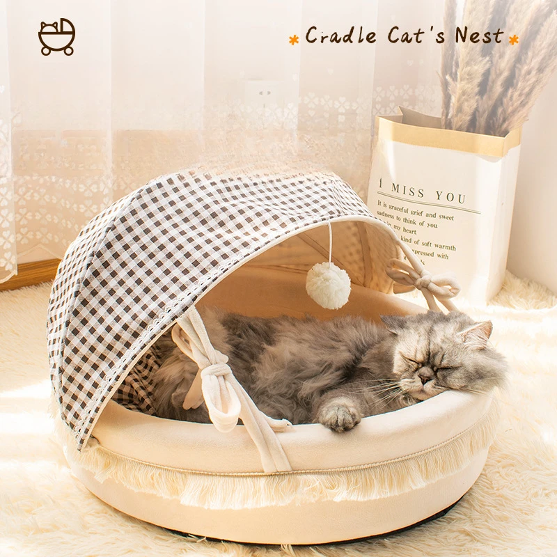 Winter Warm Pet Nest Cradle Cat Bed Dog Bed Sleeping  Pet Supplies