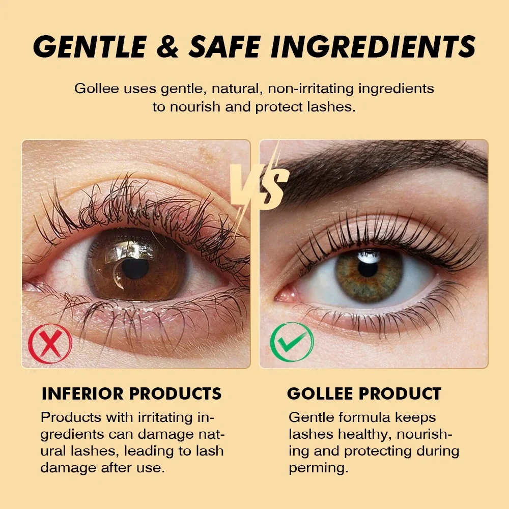 Gollee nouveau Kit de stratification de sourcils Ki lifting de cils 2 en 1 longue durée lifting de cils Perm Semi-permanent Portable Salon usage domestique