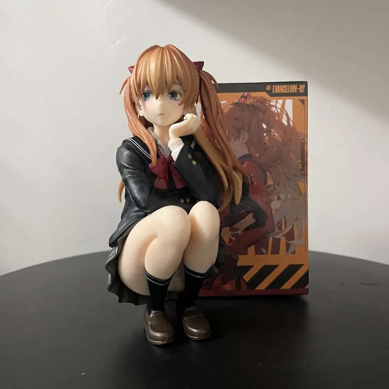 

New Asuka Anime Toy Car Figurine 15cm Squatting Cute Model Ornament Collectible Trendy Beautiful Boy and Girl Gift For Halloween