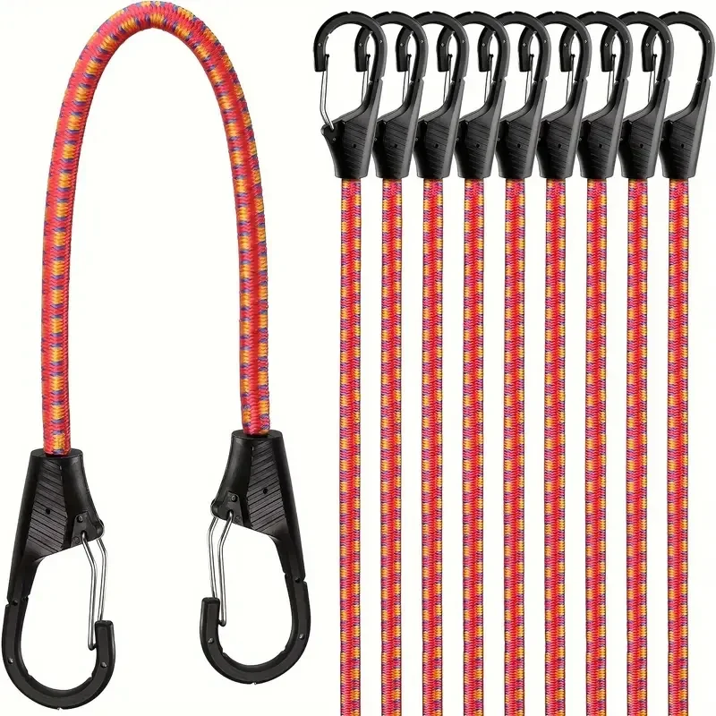 ultra-durable-18-inch-cords-with-spring-lock-clips-and-122-pounds-tensile-strength-10-piece-heavy-duty-bungee-cords-set