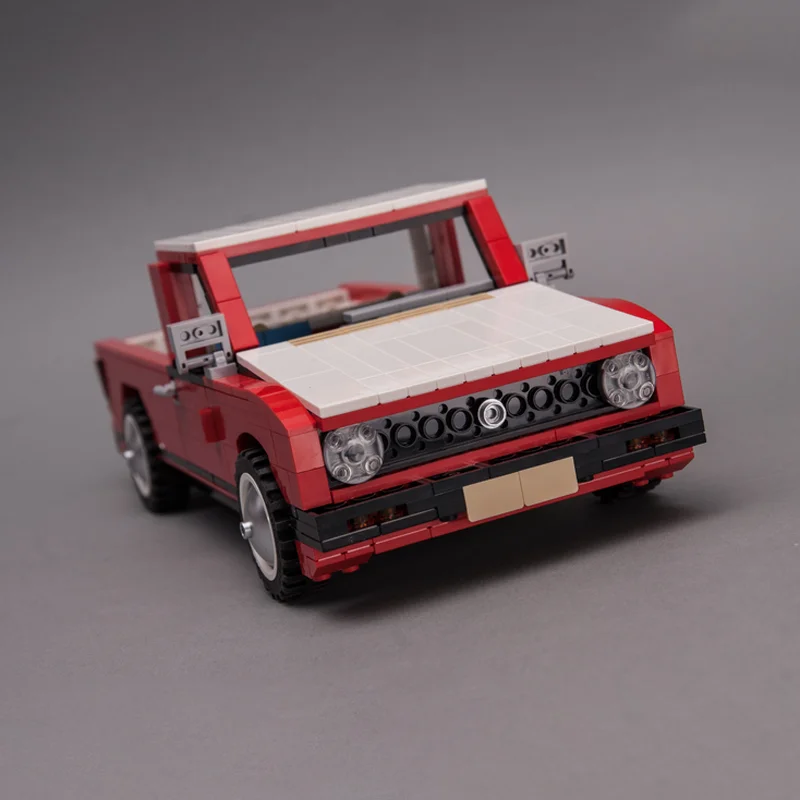 

713 шт., я кролик, красный автомобиль, MOC, модель DIY, строительные блоки — концептуальная фигурка кролика с табличкой для дисплея