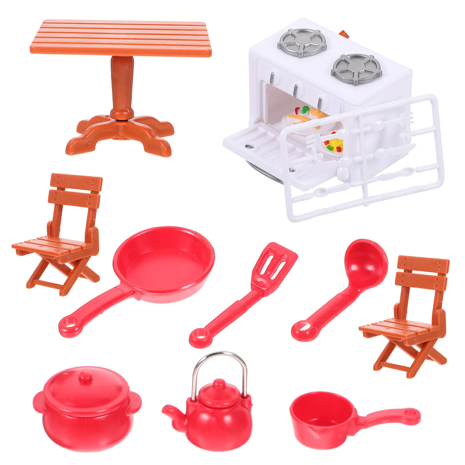 Mini suministros para casa de muñecas para niños, decoraciones, utensilios de cocina, adorno de plástico