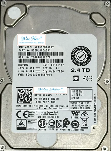 

FOR R730 R740 AL15SEB24EQY 2.4TB 2.4T 10K SAS 2.5