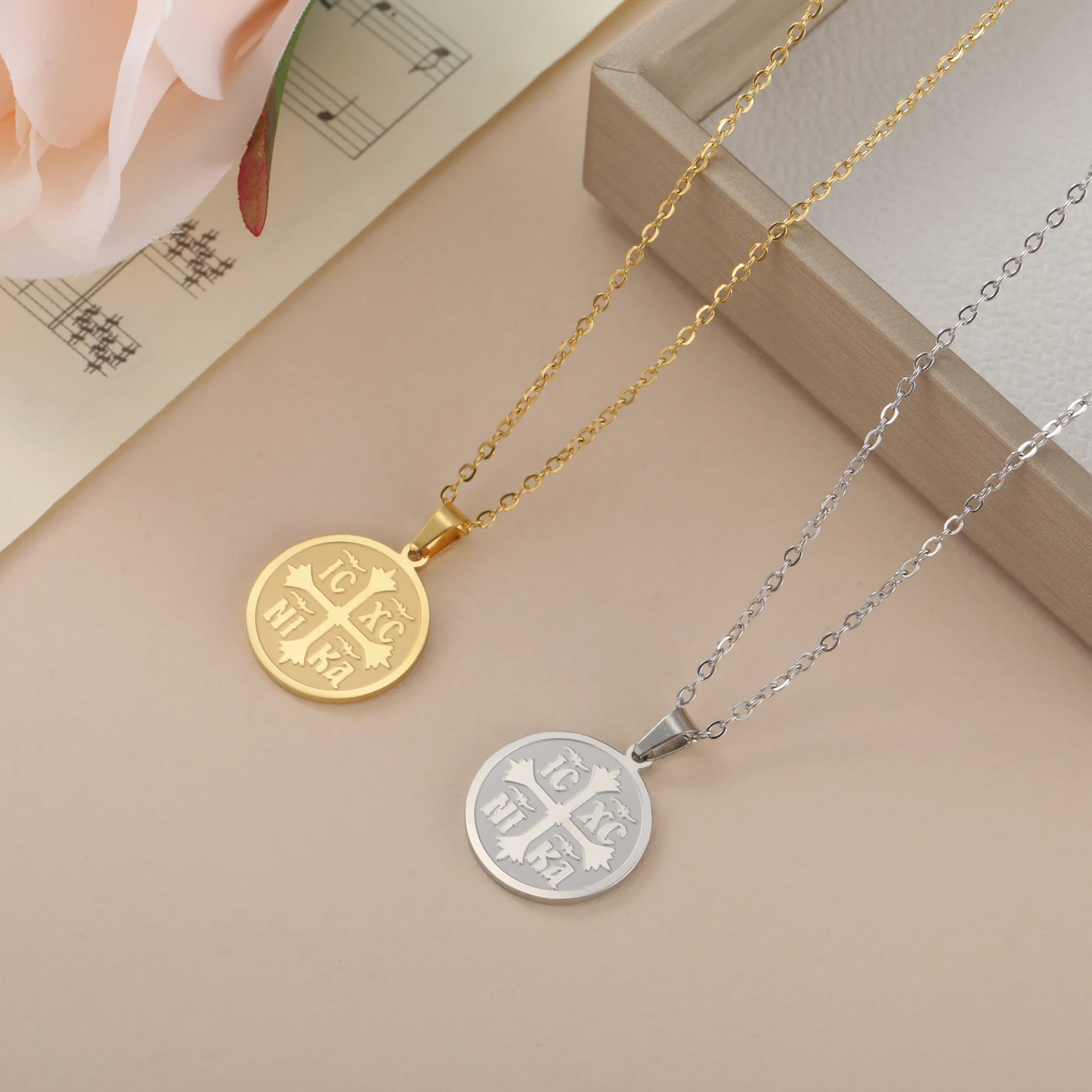 Jeshayuan The Templar Cross Pendant Necklace For Women Stainless Steel Vintage Paladin Men Necklaces Jewelry Gift Wholesale