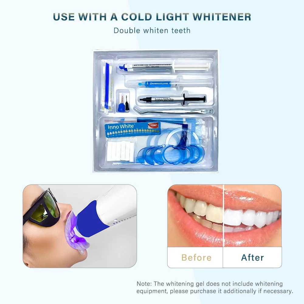 Professional Teeth Bleaching Kit 35% Hydrogen Peroxyde Teeth Whitening Gel Remove Tooth Yellow Restore Nature