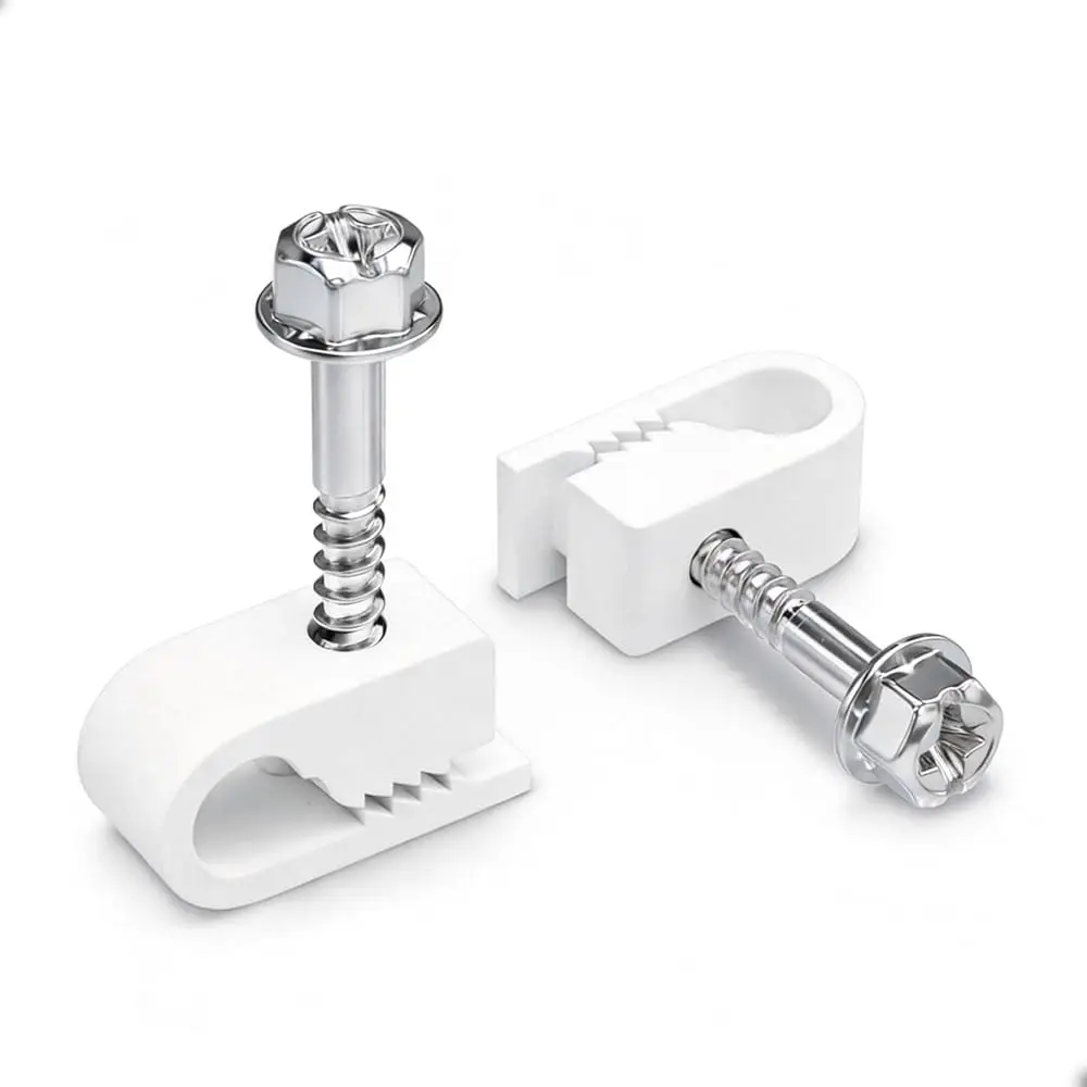 

Круглые кабельные зажимы с винтами, зажимы для проводов, зажимы для шнуров, органайзеры для коаксиальных кабелей для подвешивания (30 шт.)