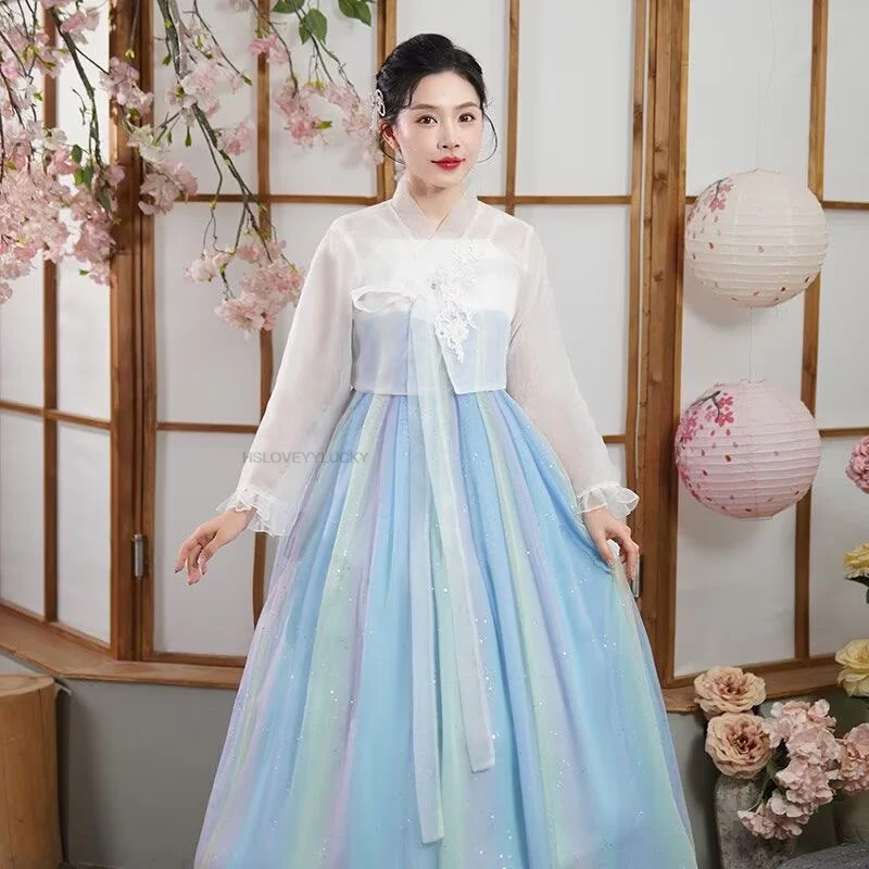 الهانبوك نمط اللباس الكورية التقليدية زي الهانبوك التصوير الملابس خمر مهرجان دعوى النساء الرجعية الرقص الهانبوك #2