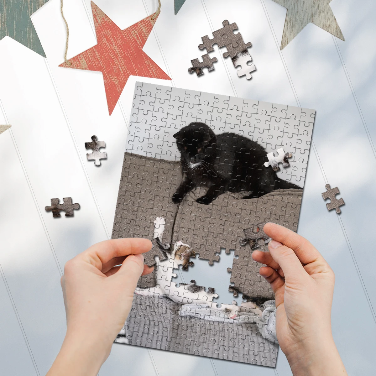 35/300/500/1000pcs Personalized Custom Photo Puzzle photo DIY Photo Puzzle Portrait Handmade Birthday Gift Special Occasion