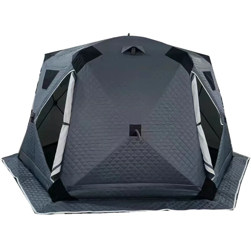 

Hot Selling 4-6 Persons Insulated Hexagon Tent Portable Straight Bracing Type for Outdoor Winter Camping Hiking for Ice Fishing