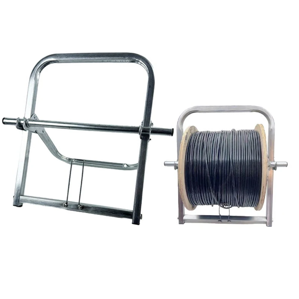 

Single Axle Wire Rack Dispenser for Industrial Cable Reels and Wire Spools Metal Holder for Organized Workspace