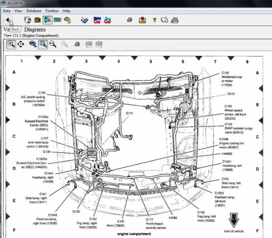 Il più recente Software diagnostico automobilistico Alldata 10.53 fornisce tutti i dati di supporto tecnico per auto e camion con diagrammi di