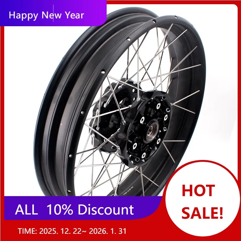 

【2025】VMX 3,0*19 "/4,25*17" комплект бескамерных колес, замена для BMW F700GS 2012-2018, черная ступица, черный обод Supermoto