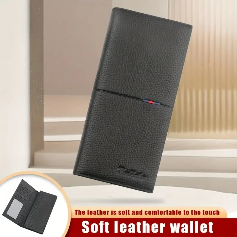 

Men's Wallet Business Leisure Multi Card Long Wallet Manufacturer Wholesale Top Layer Cowhide Men's Genuine Leather Wallet