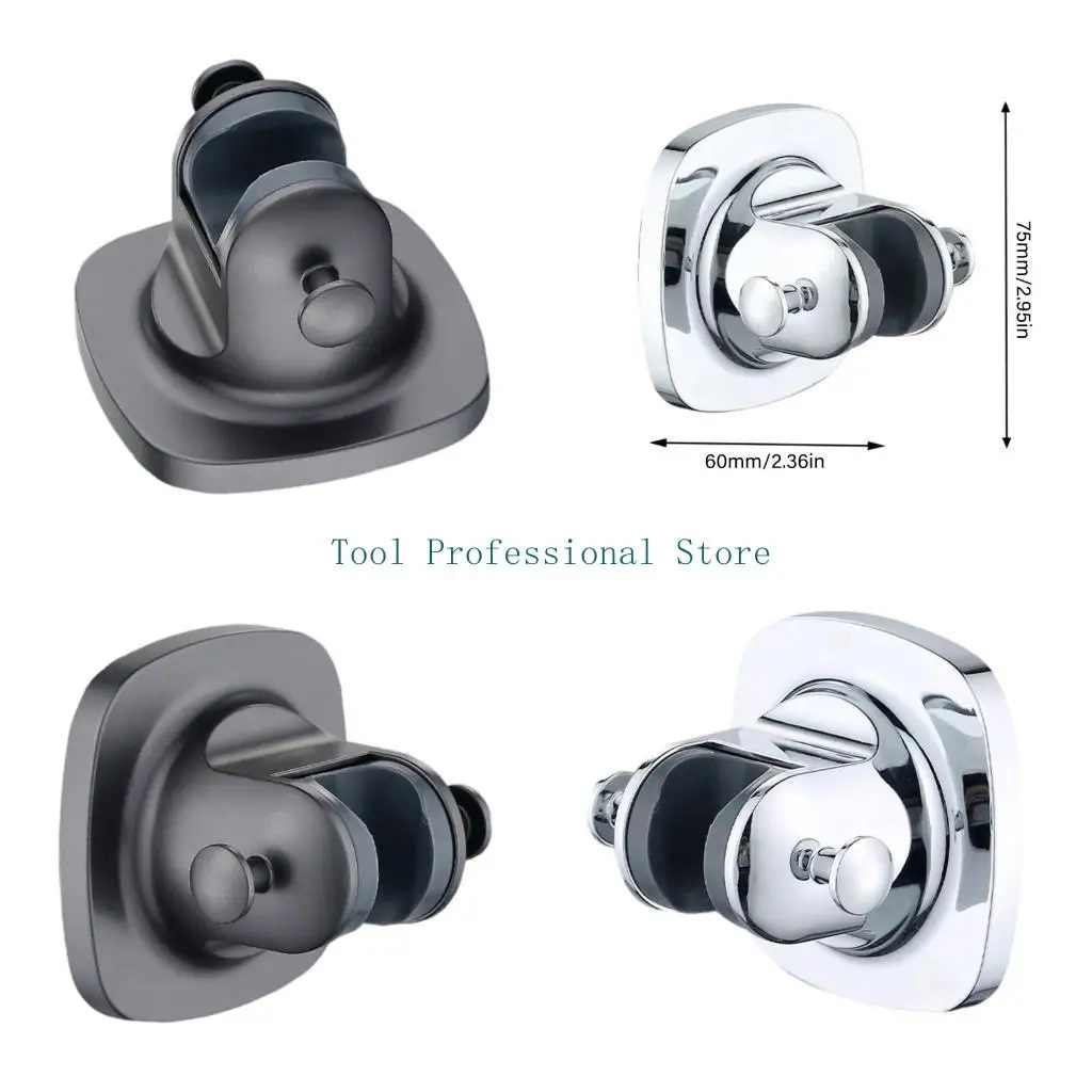 

57QF Shower Brackets Adhesive Mounting ABS Adjust Height For Handheld Sprayers