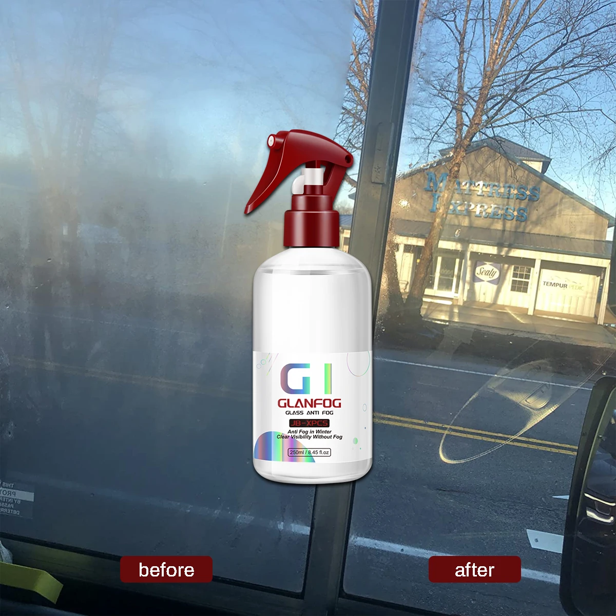 

GLANFOG Glass Anti-fog Spray Anti fog Coating Agent Defogger Auto Windows Screens Mirror Windshield Water Repellent Defogging G1