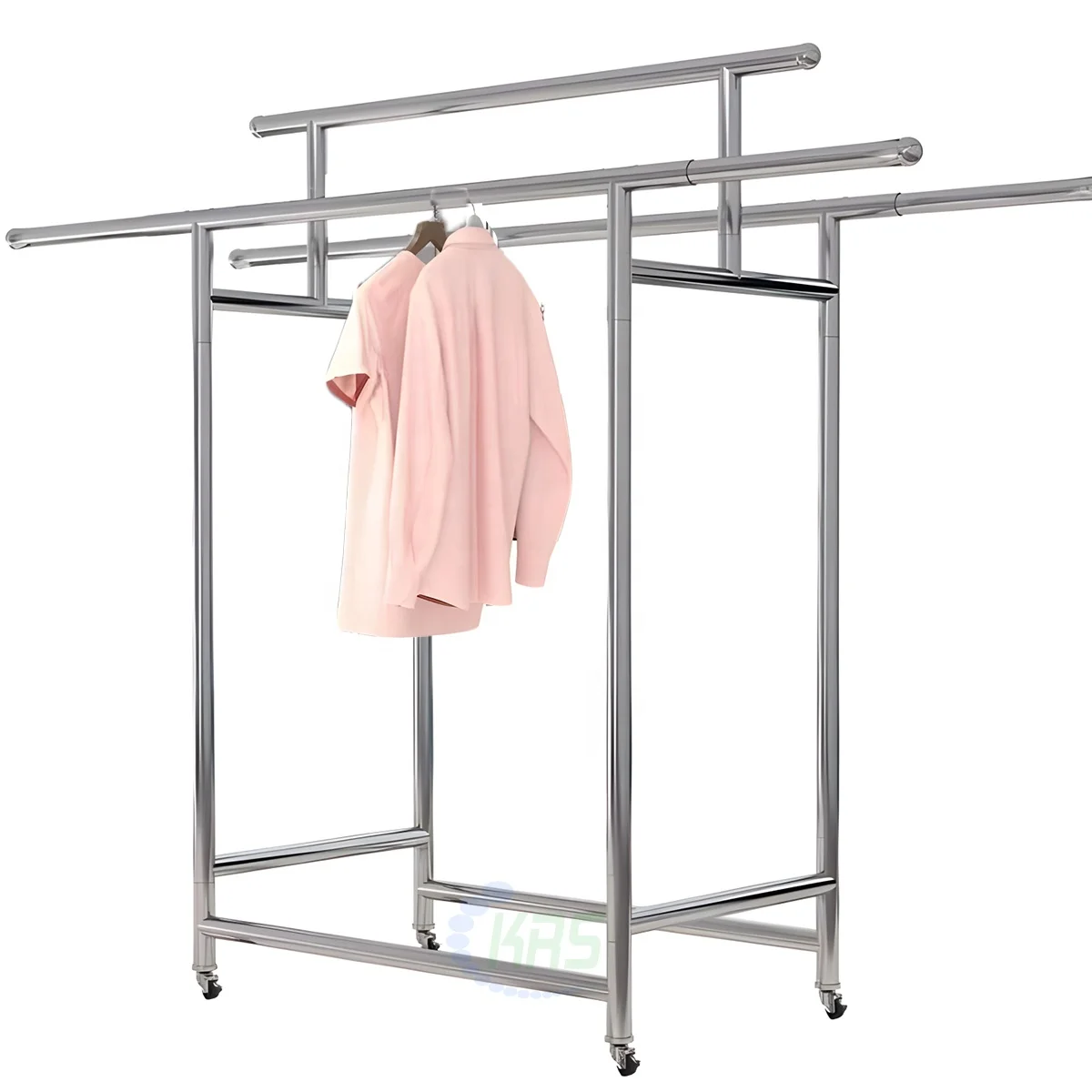#SUS304 Mobile Portable Folding Stainless Steel Towel Garment Clothes Drying Rack Outdoor Clothesline Pole Coat Racks Stands