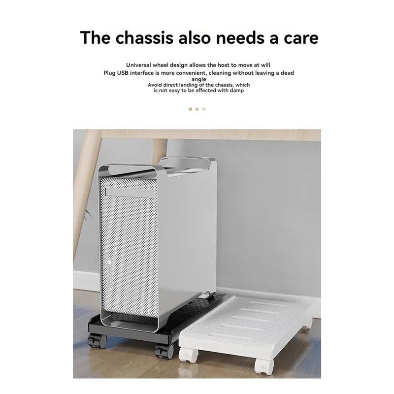 

EMECE-Computer Tower Stand Mobile CPU Stand With Rolling Caster Wheels PC Tower Stand Holder For Gaming PC Case B