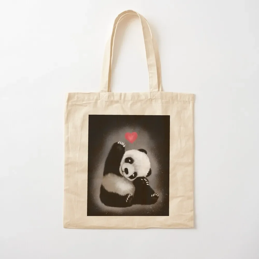 

Panda Love Tote Bag shopper bag women canvas Canvas Tote Bag