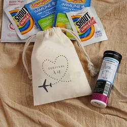 5pcs DESTINATION Airplane SURVIVAL Hangover KIT bags Bachelor Bachelorette Party groom bride to be Wedding bridal Shower gift