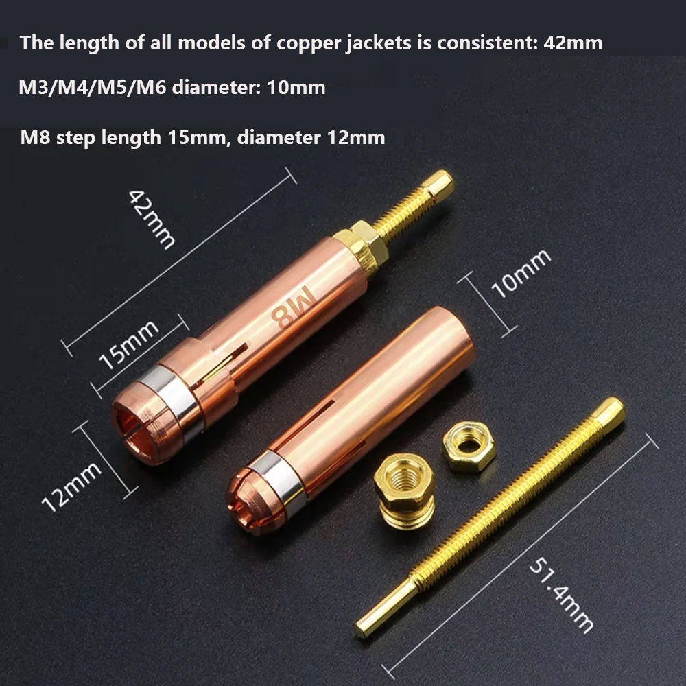 10 PCS Stud Welding Chuck Copper Welding Gun Chuck Stud Welding Machine Accessories Nail Machine ScrewsBolts M3 4 5 6 8