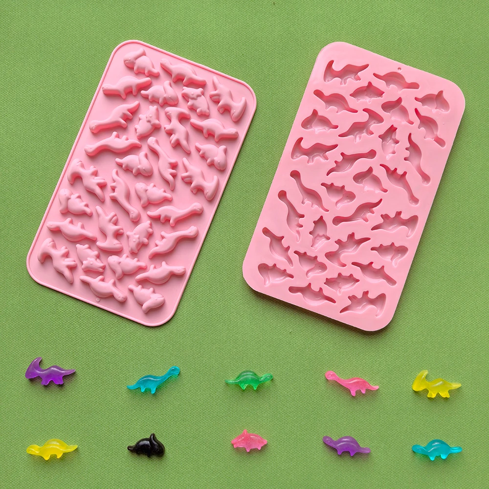 Stampo in silicone per cioccolato a forma di 30 cavità (dinosauro piccolo), stampo per caramelle 3D, utilizzato per caramelle morbide, strumenti per decorare torte
