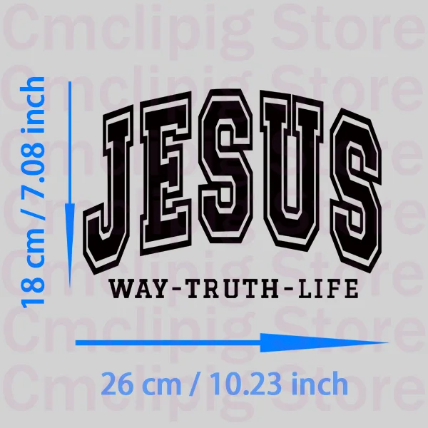 JESUS WAY TRUTH LIFE Iron-on transfers for clothing thermoadhesive patches stripes for jeans