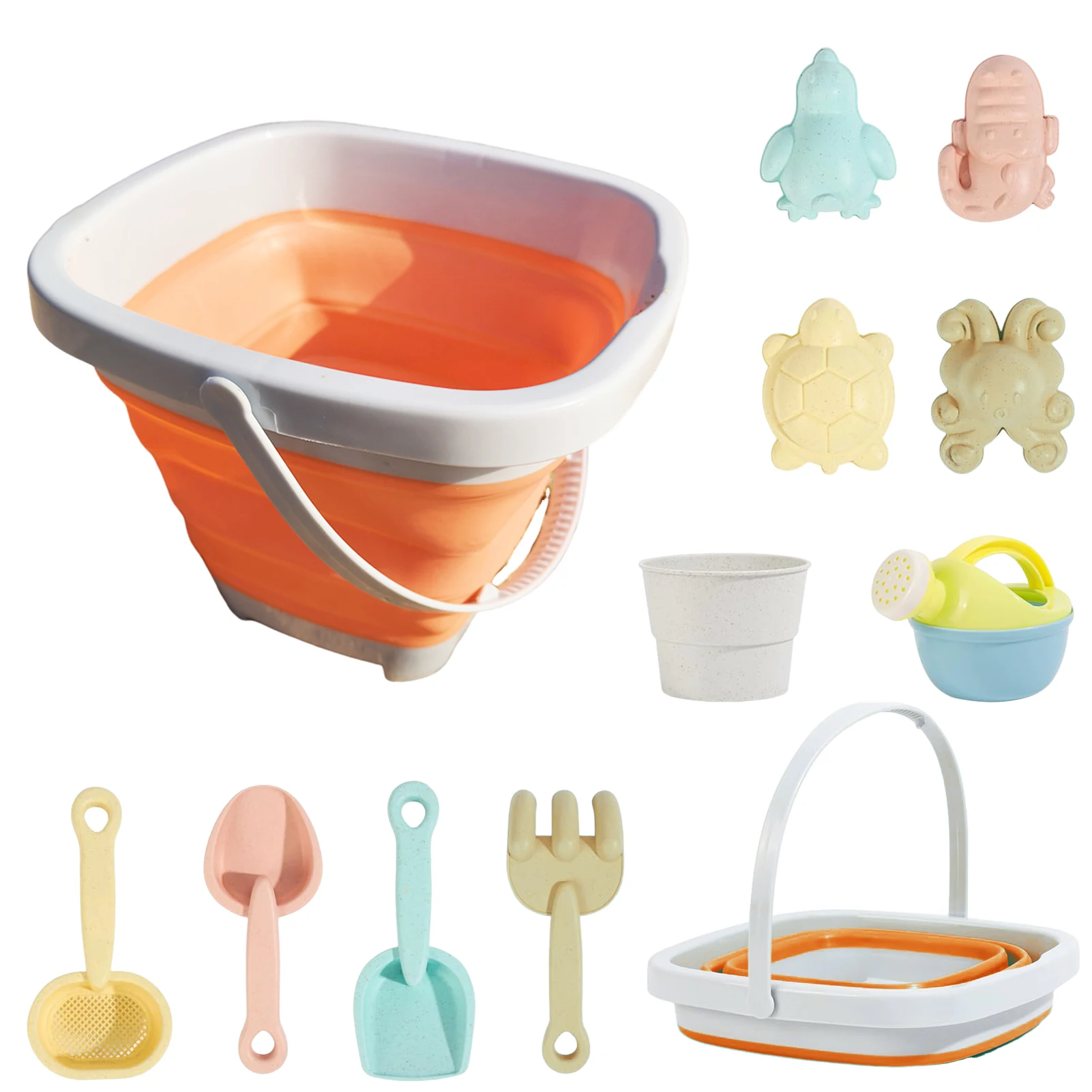 Fun Beach Shovel Moldes Set, Brinquedos de balde de praia, Engraçado Shovel Sand Molds Set, Ferramentas de escavação de areia para bebê, Brinquedos ao ar livre Beach Park