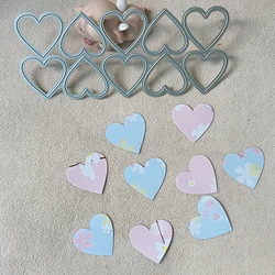 New 10 pcs Heart-shaped peach cutting die mould scrapbook decoration embossed photo album decoration card making DIY handicrafts