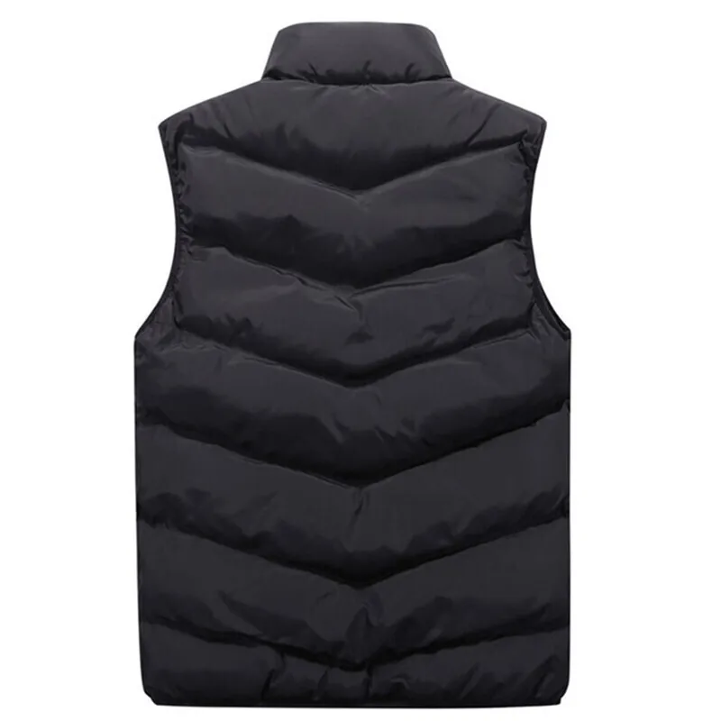 #3603 Black Blue Red Yellow Mens Vests Zipper Stand Collar Slim Casual Sleeveless Jacket Warm Autumn Winter Vest Men Bodywarmer