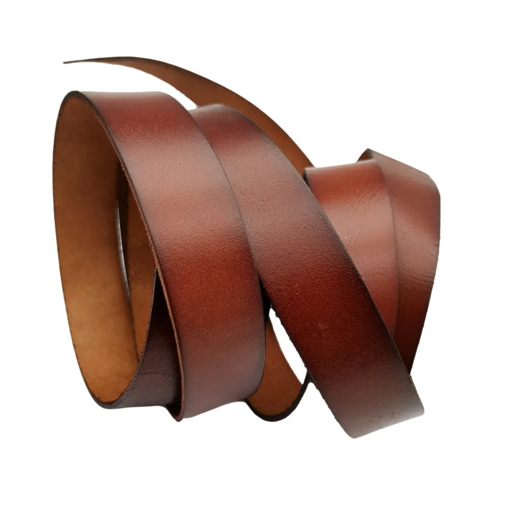 ShapesbyX 1 Inch Wide Distressed Brown Flat Leather Band Genuine Cow Hide Leather Strip 2mm Thick 25mmx2mm