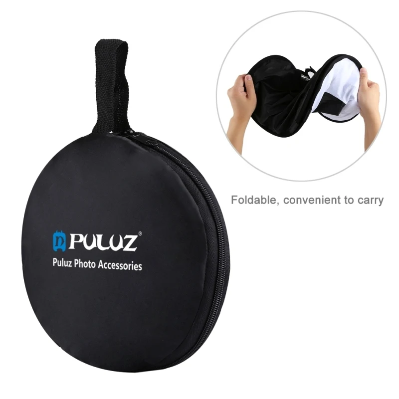 PULUZ 45cm Circular Soft Box Round Style Macro and Portrait Softbox SpeedLite Flash Light Foldable Diffuser