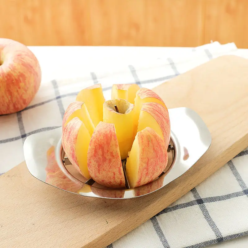 Stainless Steel Comfortable Handle Apple Slicer Fruit Core Remover Use Sharp Slice Reusable Vegetable and Fruit Tools - view 3