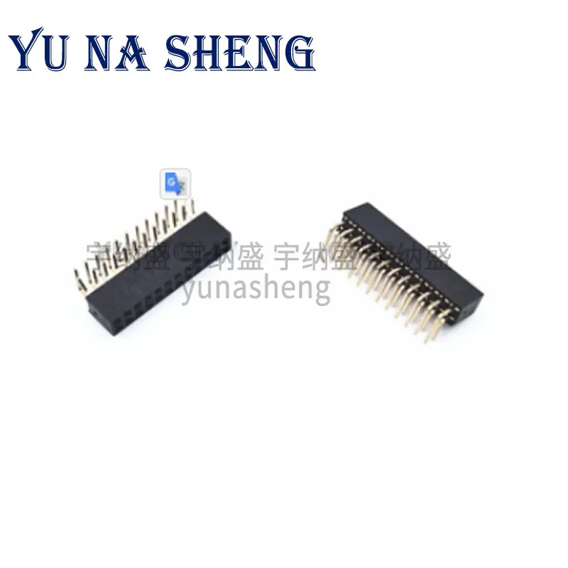 10pcs 2.0mm Pitch Right Angle Double Row 2X4/5/6/7/8/9/10/11/12/14/15/20/25/40P PH6.35 gold-plated PCB Female pin header socket