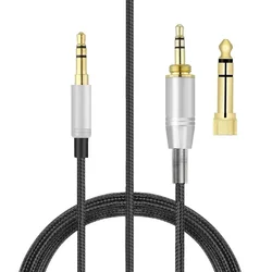 OneOdio A70 A71 A10 모니터 60 80 스튜디오 Hi-Fi 헤드폰 용 6.35mm 나일론 꼰 교체 케이블 연장 코드