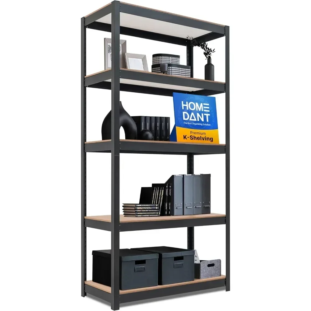 

Бестселлер: 5-уровневый регулируемый металлический стеллаж с ламинированными полками – Сверхпрочная система хранения для организации дома