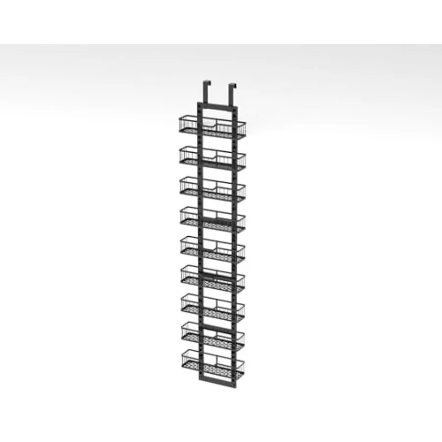 

9-ярусная металлическая подвесная полка-органайзер с отсеками для хранения и усиленными корзинами для кухни, гостиной, столовой