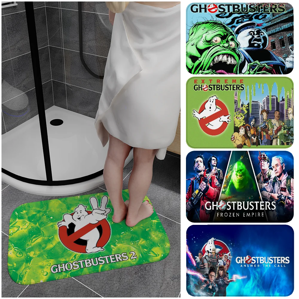 Movie-G-Ghostbusters Floor Mat Entrance Door Mat Washable Non-Slip Living Room Sofa Chairs Area Mat Kitchen Welcome Doormat