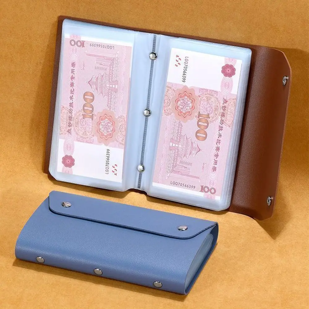 สมุดเก็บเงิน 100 ซอง ท้าทายการออมเงิน ปก PU กันน้ำ ใช้ซ้ำได้ ความจุขนาดใหญ่