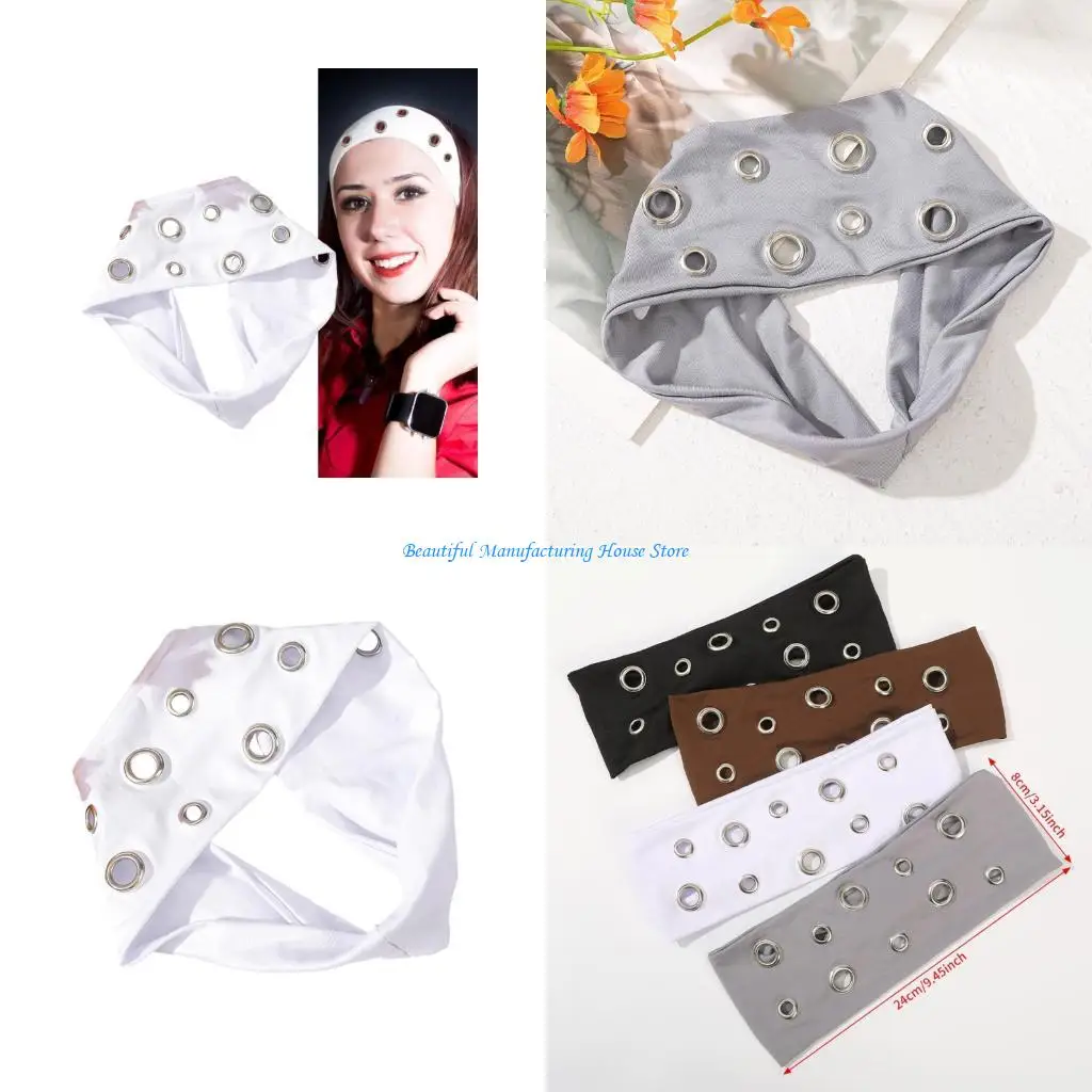 

E56A Wide Stretchy Headbands For Sports Workouts Breathable Fabric Head Accessory