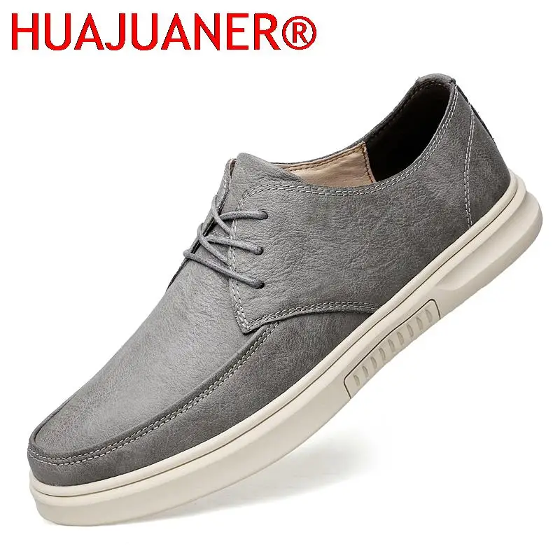 

Leather Men's Shoes Fashion Set Foot Soft Oxfords Men Comfortable Minimalist Shoes for Men Breathable Casual Shoes Mens Loafers