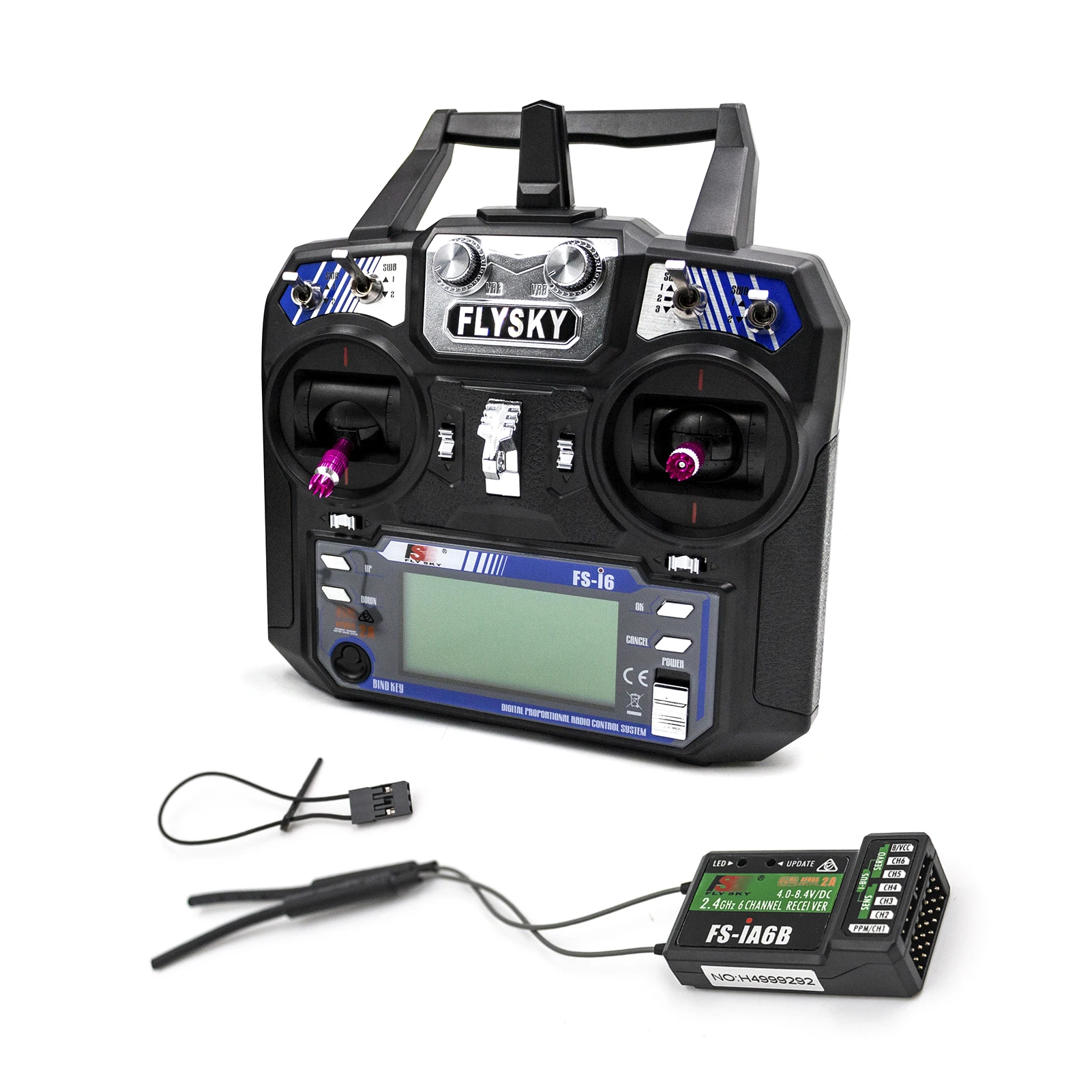 

2.4GHz 6CH Radio System Transmitter for RC Helicopter Glider with Receiver RC Model Remote Controller