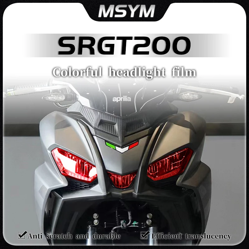 

Motorcycle headlights tail light film instrument film transparent smoked black protective film For Aprilia SRGT200 SR GT 200