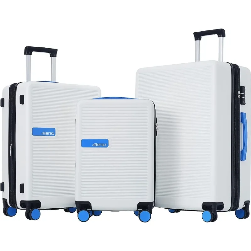 Luggage Sets 3 Piece with TSA Lock Light Weight Hardside Expandable Spinner Suitcase Set,