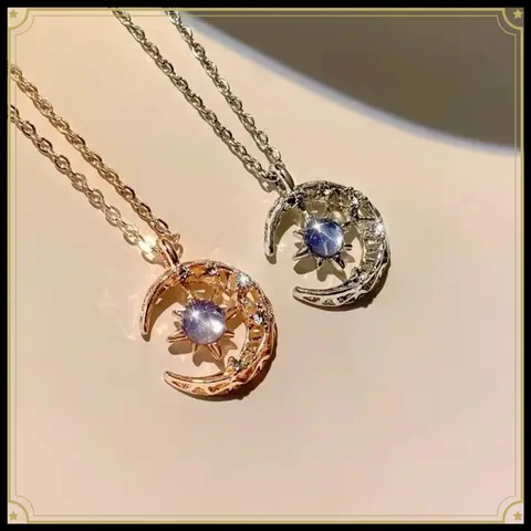 Star Moon Pendant Necklaces for Women Simple Clavicle Chain Fashion Jewelry Accessories