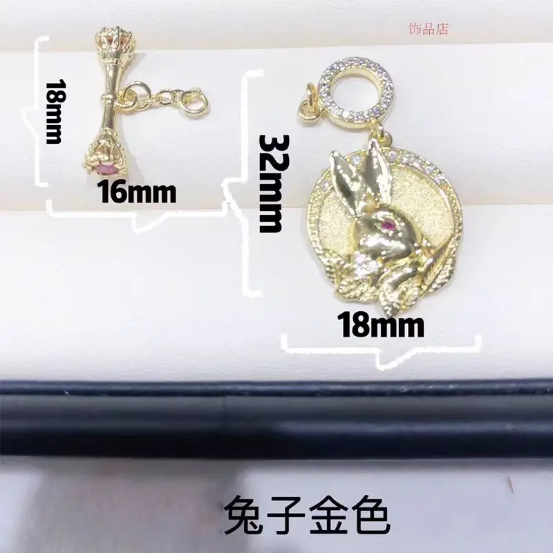 1pcs rabbit/unicorn OT clasp Jewelry accessory connector  wholesale  hook FPPJ 18k plated