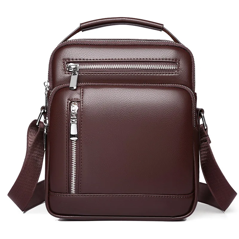

Brand Men Shoulder Bag High Quality Pu Leather Luxury Handbag Business Messenger Bag for Man 2025 Large Male Crossbody Bags