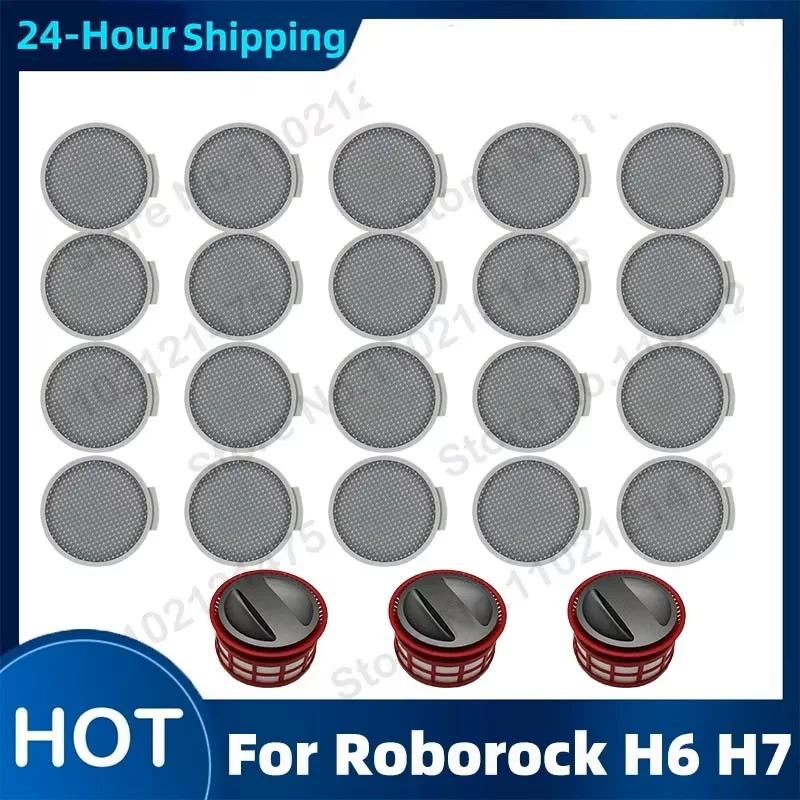 

Handheld Cordless For Roborock H6 H7 HEPA Post Filter Parts Vacuum Cleaner Replacement Sweeper Dust Bags Accessories