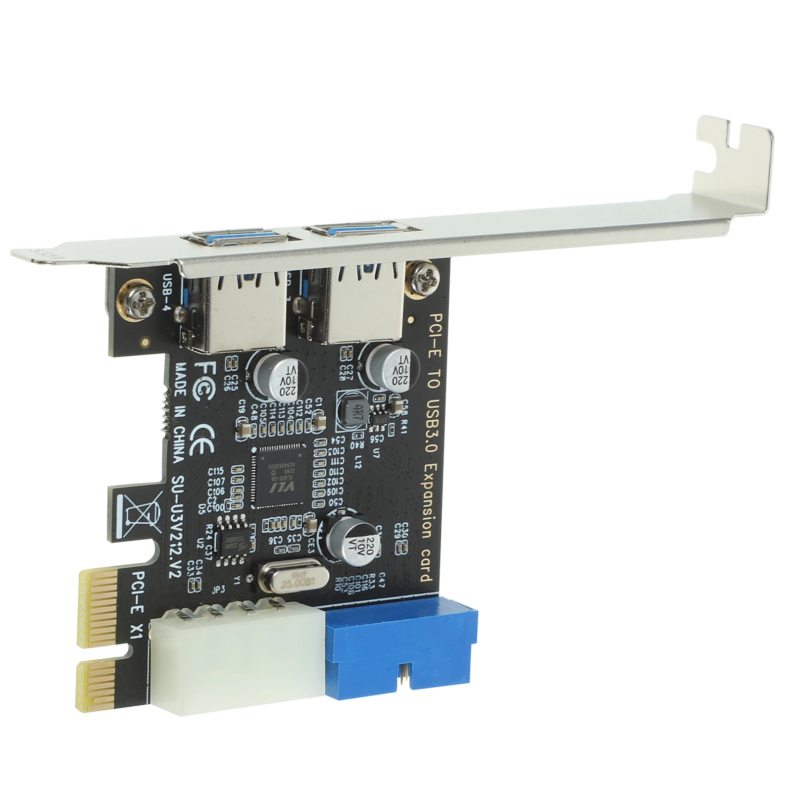 

USB 3.0 Expansion Card PCI E Adapter Front 20Pin Interface Desktop Computer Internal Hub Express Cards USB C Cable Controller
