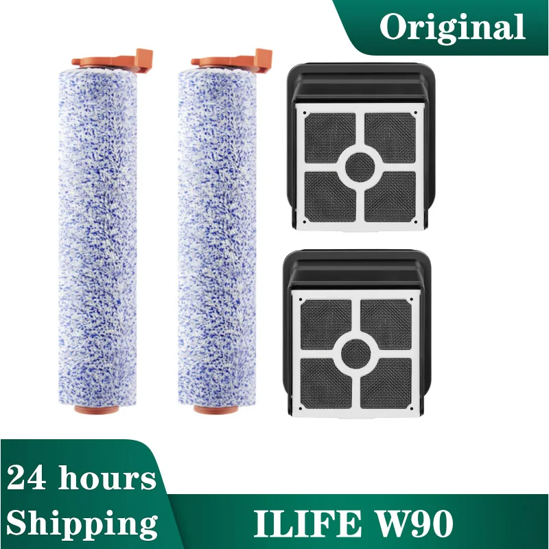 Origina Roller Brush OR HEPA Filters for ILIFE W90 Cordless Wireless Dry Cleaning Smart Washing Mop Vacuum Cleaner Accessoriesr