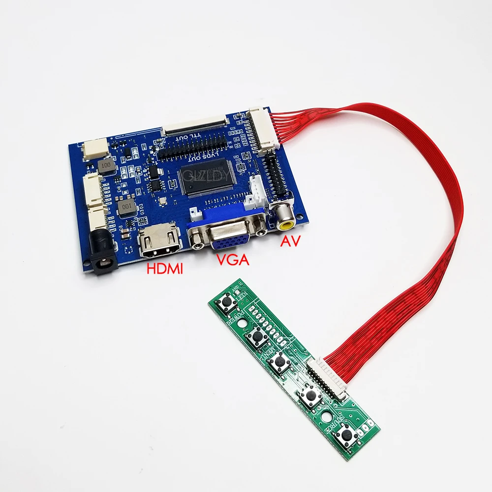 Drive free 50Pin TTL 30Pin LVDS LCD Screen Driver Board LCD Display 1024X600 1366*768 HDMI VGA 2AV Driver Controller Board car